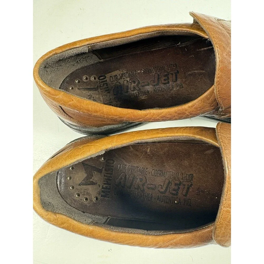 Mephisto Air-Jet Loafers Shoes Mens Size 8 UK/8.5 US Brown Grain Leather Slip On